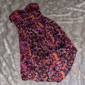 Charlotte Russe XS Floral Asymmetrical Hem Dress – Size XS